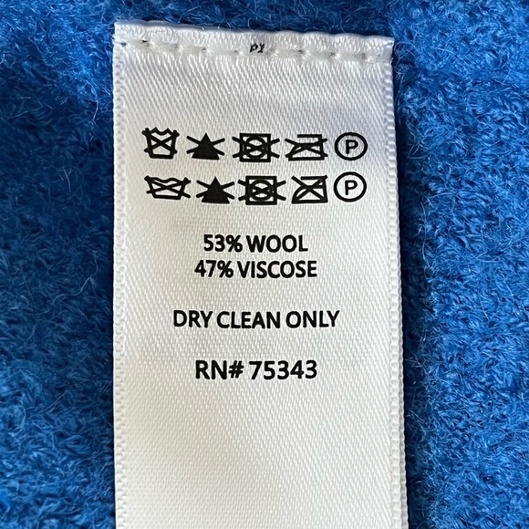 Tahari Women’s Wool Blend Open Front Sweater Cardigan Size Large Grandms Chic - Picture 10 of 13